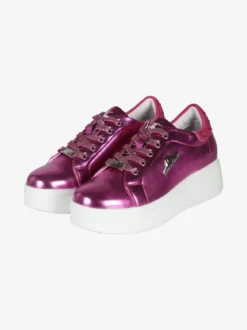 Nazareno Gabrielli Sneakers donna effetto metalizzato con zeppa