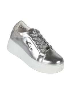 Nazareno Gabrielli Sneakers donna effetto metalizzato con zeppa