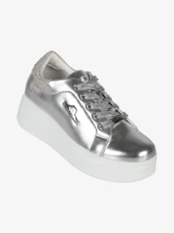 Nazareno Gabrielli Sneakers donna effetto metalizzato con zeppa