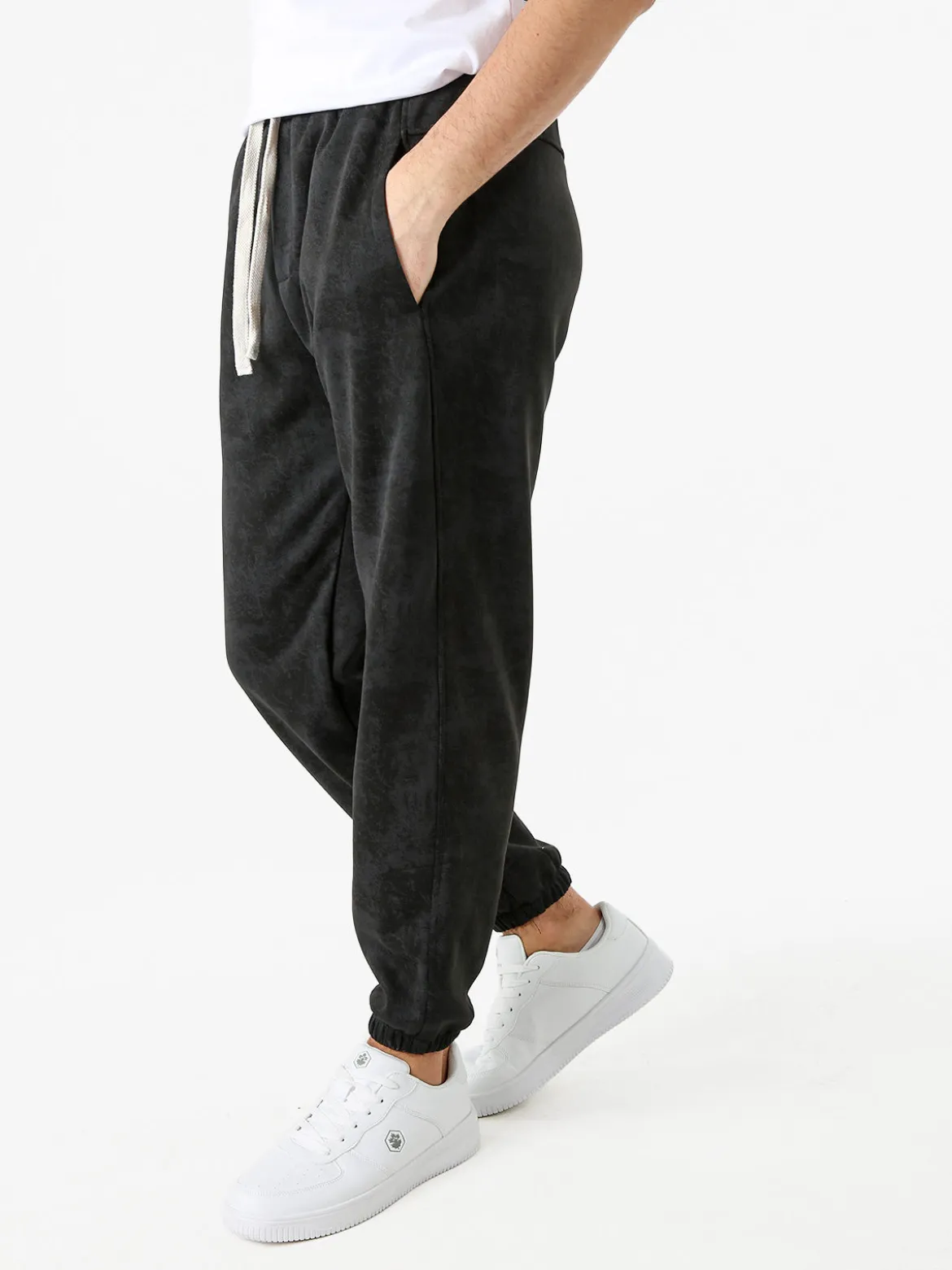 New Dream Pantaloni sportivi da uomo con coulisse ed elastico sul finale - nero