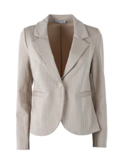 New Gj Blazer donna spigato con bottone - beige