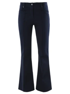 New Gj Pantaloni donna a zampa con cucitura centrale - blu scuro