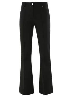 New Gj Pantaloni donna a zampa con cucitura centrale - nero