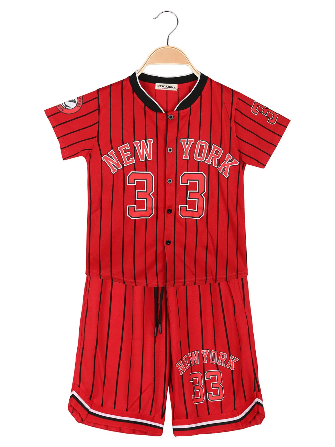New Kids Completo da bambino sportivo con camicia e bermuda con coulisse