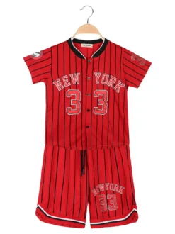New Kids Completo da bambino sportivo con camicia e bermuda con coulisse