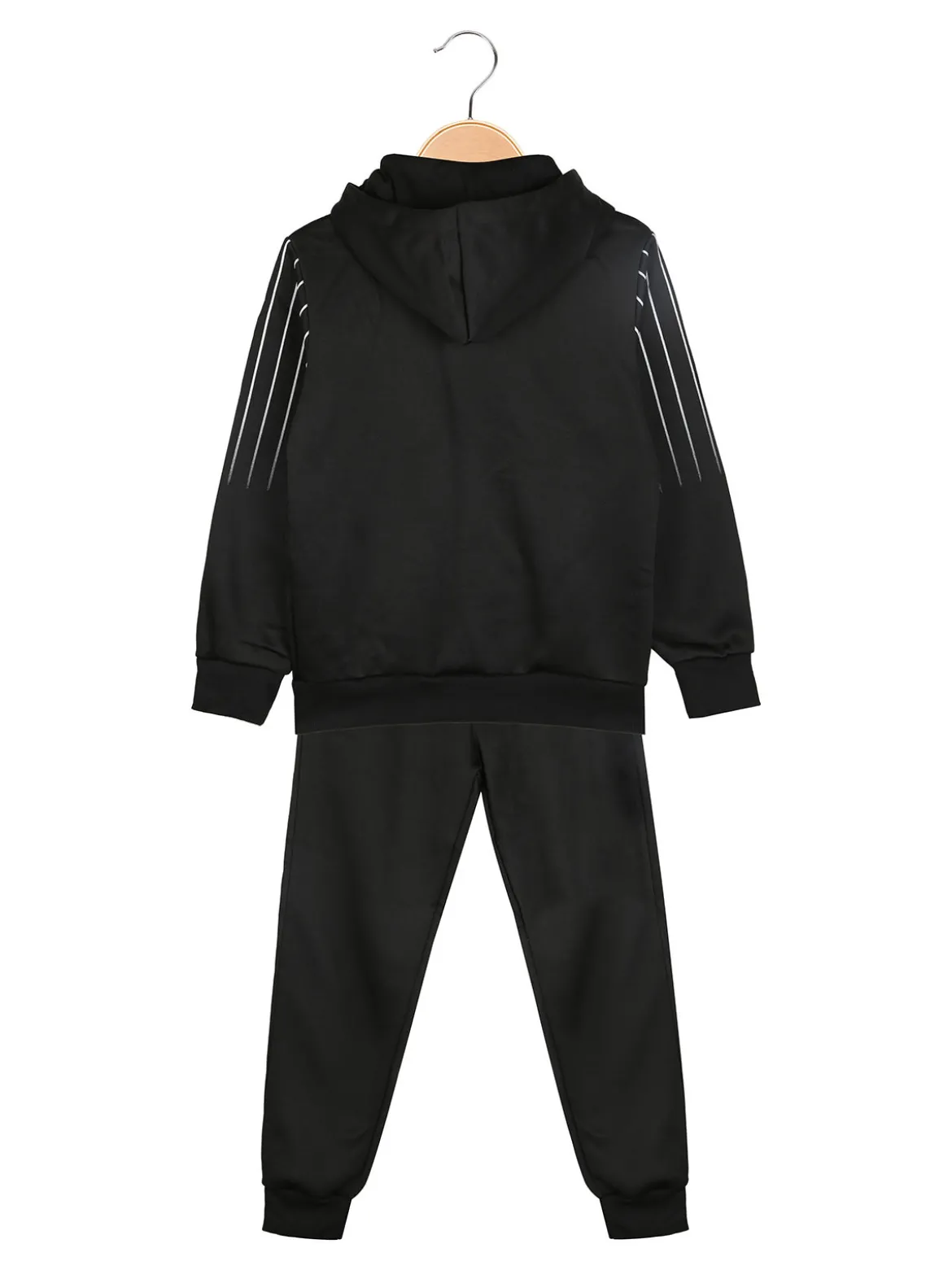 New Kids Completo tuta 2 pezzi da bambino con cappuccio - nero