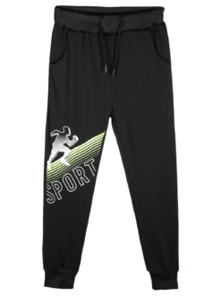 New Kids Pantaloni tuta da bambino con polsini e stampa disegno