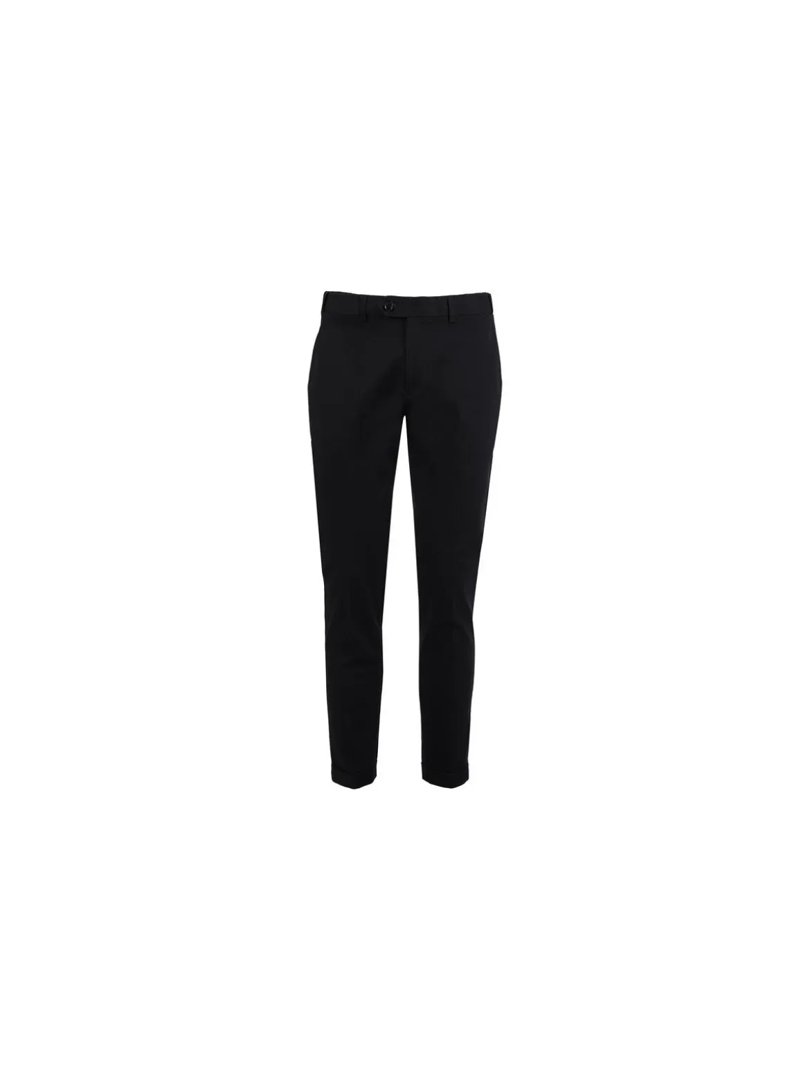 New Marshll Pantaloni da uomo in cotone con risvolti sul finale - nero