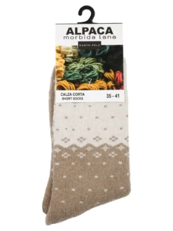 North Pole Calze corte da donna in lana di alpaca - beige