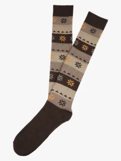 North Pole Calze lunghe da uomo in misto lana alpaca - marrone