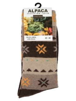 North Pole Calze lunghe da uomo in misto lana alpaca - marrone