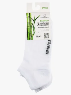 North Pole Confezione da 3 paia di calze sneakers da donna in bamboo