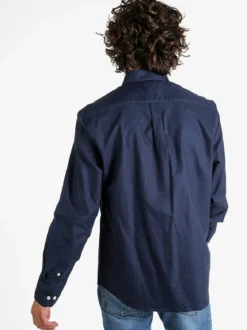 Norway Camicia da uomo in cotone a maniche lunghe - blu scuro