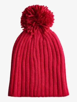 Norway Cappello donna in maglia con pompon - rosso