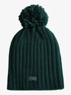 Norway Cappello donna in maglia con pompon - verde