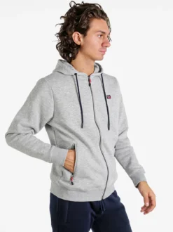 Norway Felpa da uomo con cappuccio e zip - grigio