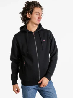 Norway Felpa da uomo con cappuccio e zip - nero