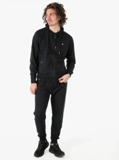 Norway Felpa da uomo full zip con cappuccio - nero