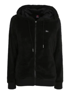 Norway Felpa donna invernale con cappuccio e zip - nero