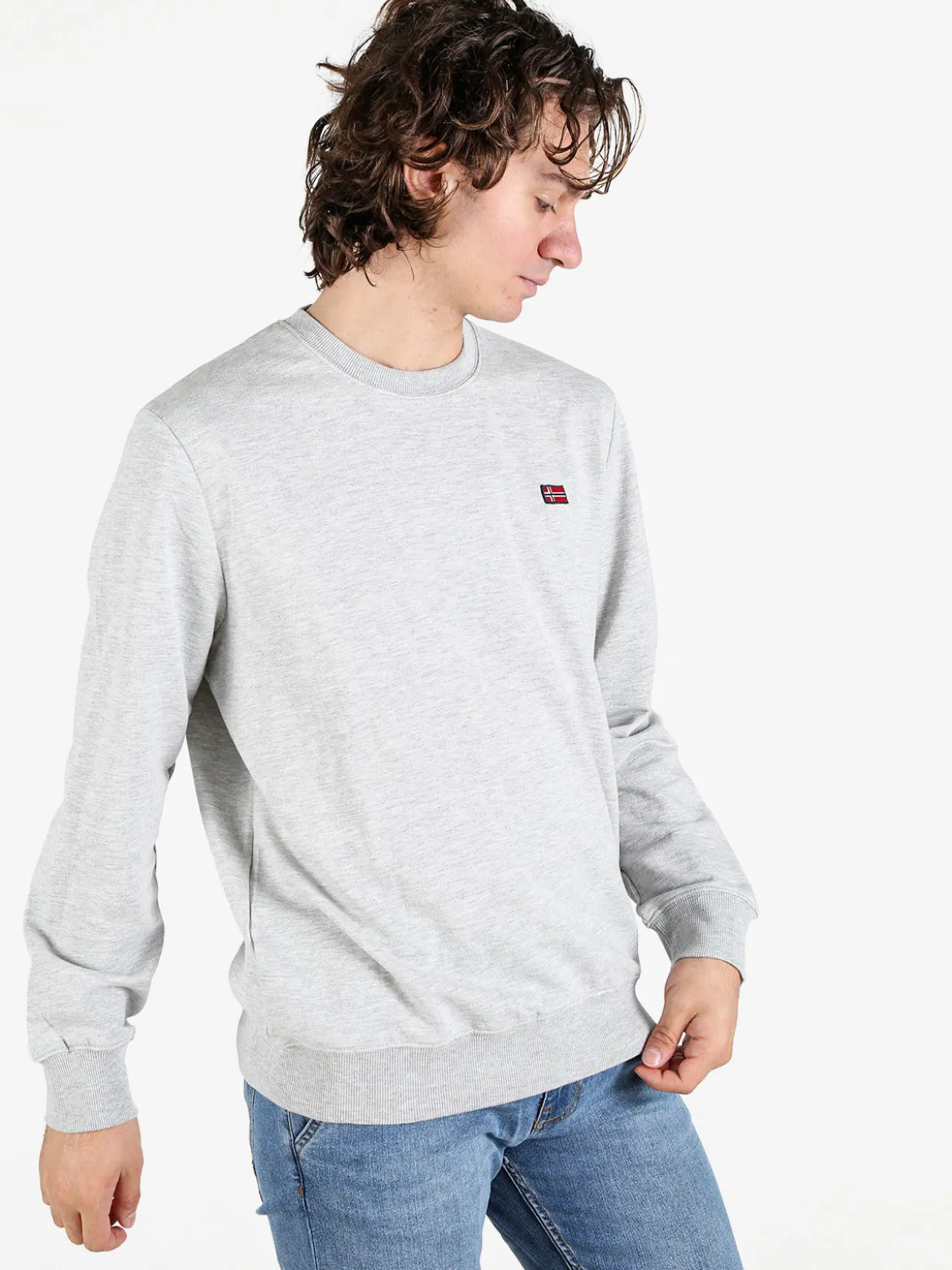 Norway Felpa girocollo da uomo in misto cotone