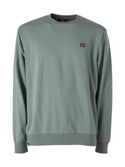 Norway Felpa girocollo da uomo in misto cotone con logo - pistacchio