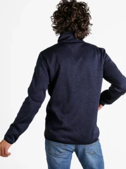 Norway Felpa invernale da uomo con zip - blu scuro