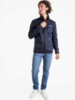 Norway Felpa invernale da uomo con zip - blu scuro