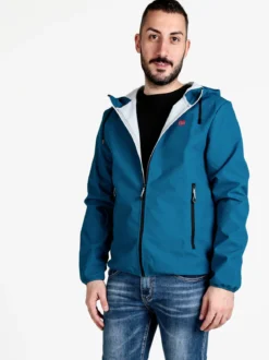 Norway Giacca a vento da uomo impermeabile con cappuccio e zip