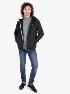 Norway Giacca impermeabile da uomo con cappuccio e interno in pile