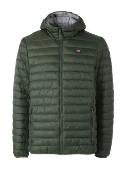 Norway Giubbino da uomo modello 100 grammi con cappuccio e zip - militare