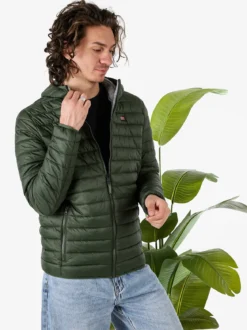 Norway Giubbino da uomo modello 100 grammi con cappuccio e zip - militare