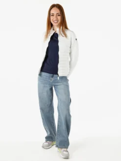 Norway Giubbino donna modello 100 grammi con zip - bianco