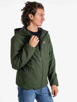 Norway Giubbotto impermeabile da uomo con cappuccio e zip - militare