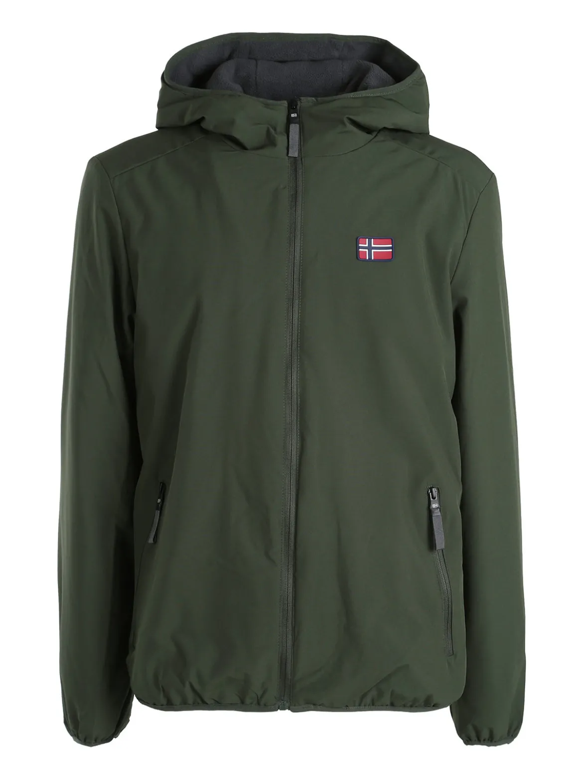 Norway Giubbotto impermeabile da uomo con cappuccio e zip - militare