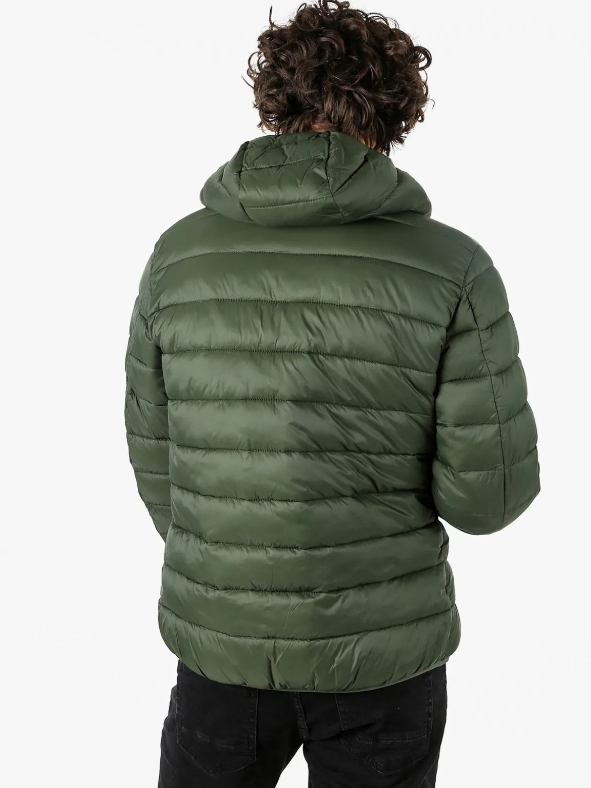 Norway Giubbotto piumino da uomo con cappuccio e zip - militare
