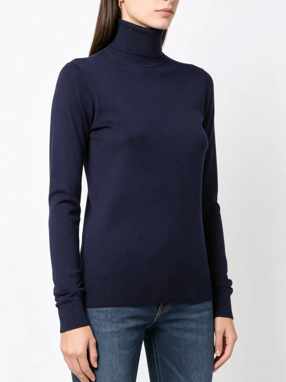 Norway Maglia dolcevita donna in tinta unita - blu scuro