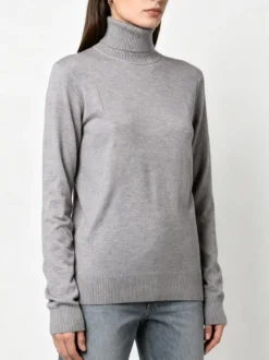 Norway Maglia dolcevita donna in tinta unita - grigio