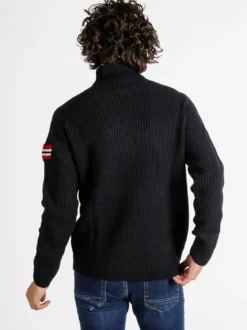 Norway Maglione dolcevita da uomo in misto lana - blu scuro