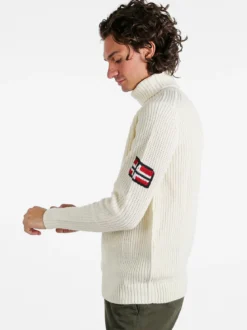 Norway Maglione dolcevita da uomo in misto lana - panna