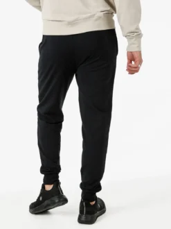 Norway Pantaloni tuta da uomo in cotone con coulisse e polsini - nero
