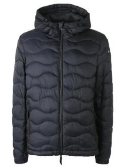 Norway Piumino leggero da uomo con cappuccio e zip - nero
