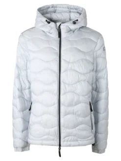 Norway Piumino leggero da uomo con cappuccio e zip - perla