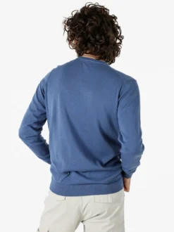 Norway Pullover da uomo in cotone con logo - blu