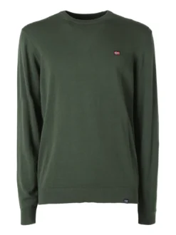 Norway Pullover da uomo in cotone con logo - militare