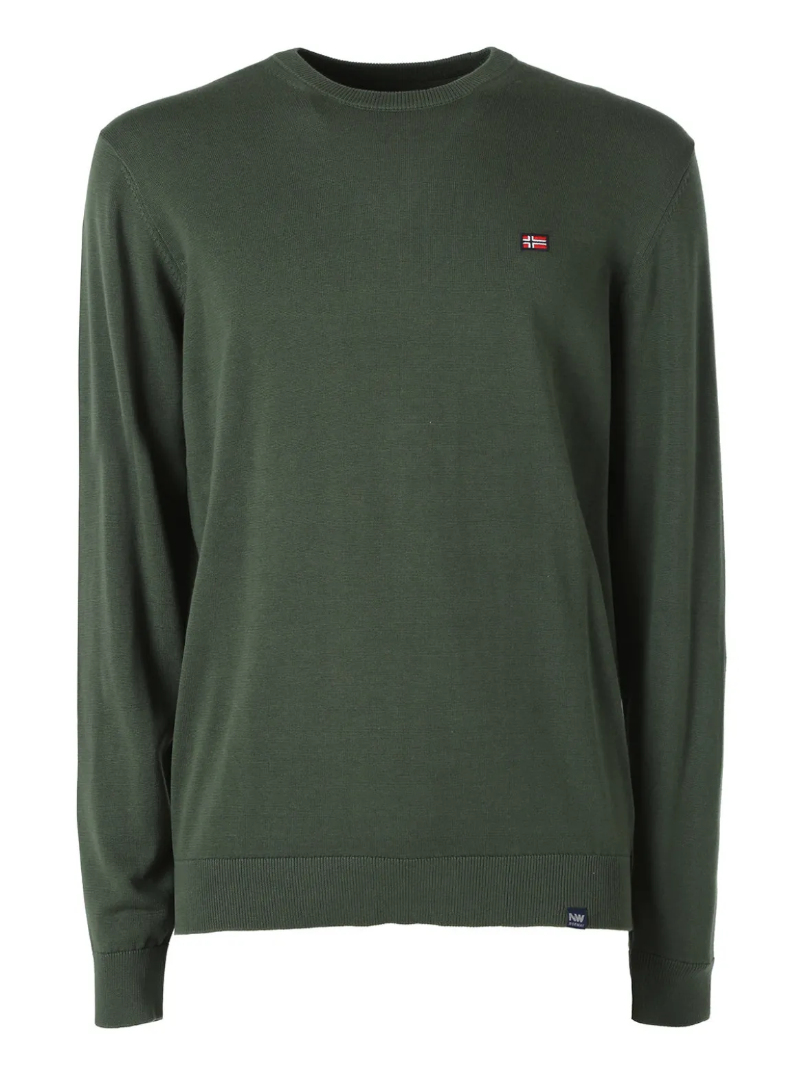 Norway Pullover da uomo in cotone con logo - militare