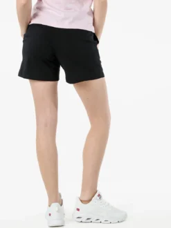 Norway Shorts donna sportivi in cotone con coulisse e logo - nero