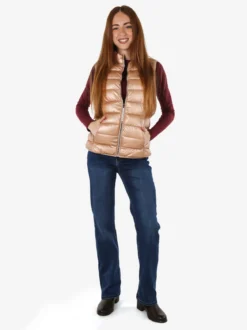 Norway Smanicato donna imbottito con zip - albicocca