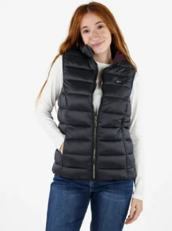 Norway Smanicato donna imbottito con zip - nero