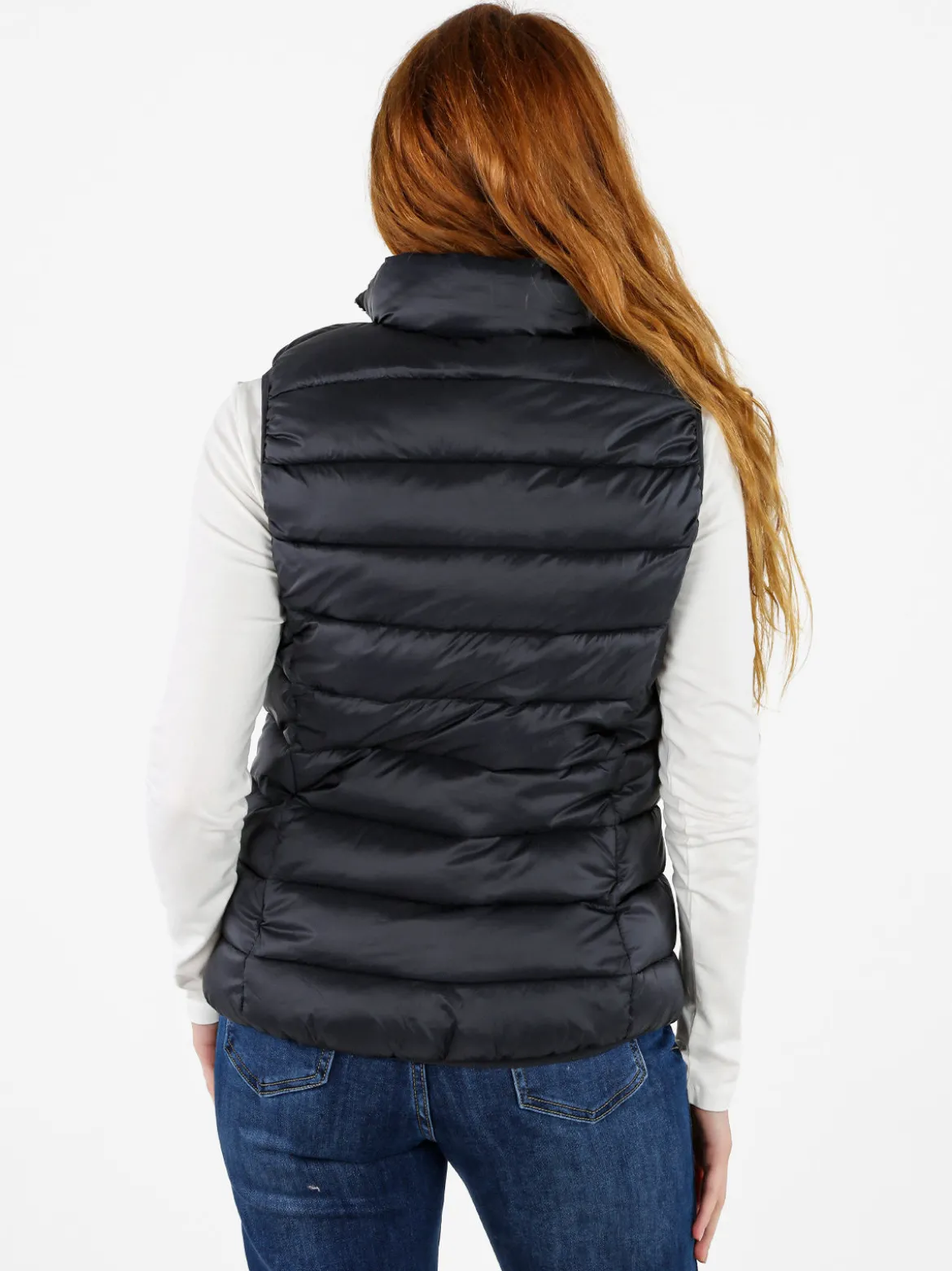 Norway Smanicato donna imbottito con zip - nero