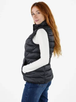 Norway Smanicato donna imbottito con zip - nero